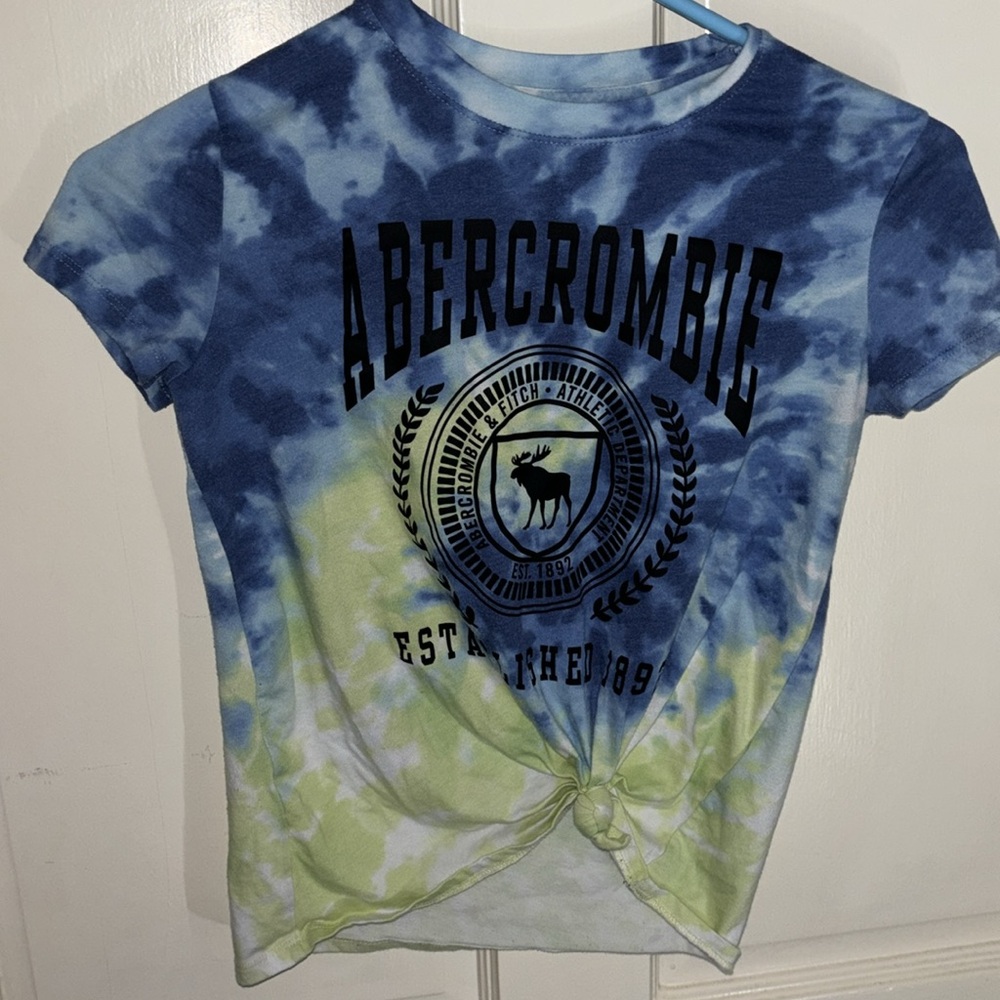 EUC Youth 9/10 Abercrombie & Fitch tie dye T-shirt ptp 16” - Picture 3 of 6